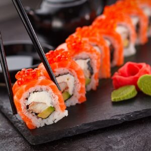 sushi, japanese, plate